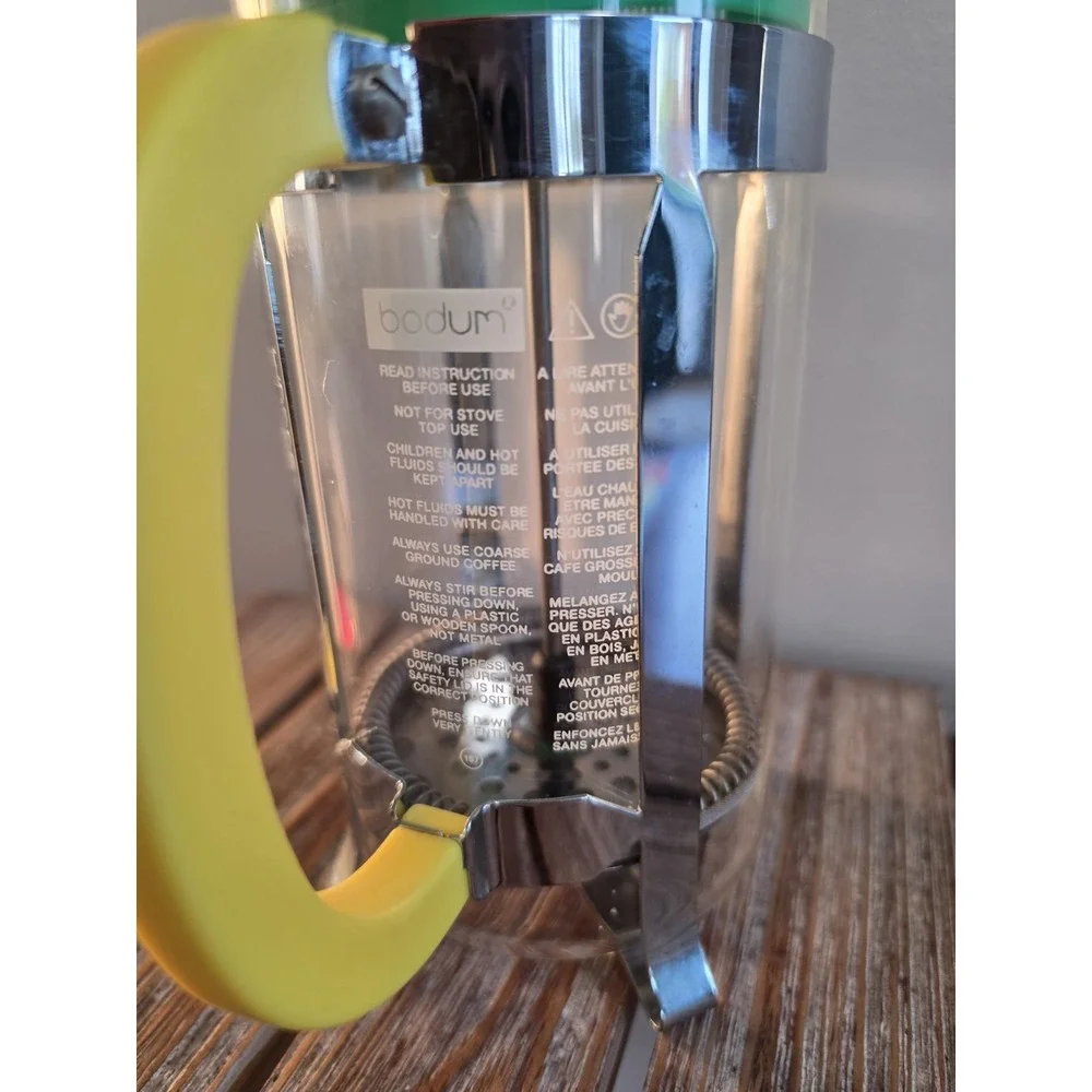 Bodum Limited Edition 70 Anniver Yellow Green Blue Coffee French Press 2014 New